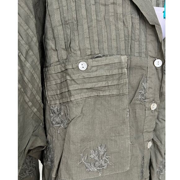 NWT Anthropology by Kyla Seo Holly Shirt - Soft Sage, Size Small - Picture 3 of 13